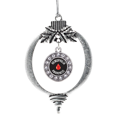 Hemophilia Awareness Circle Charm Christmas / Holiday Ornament