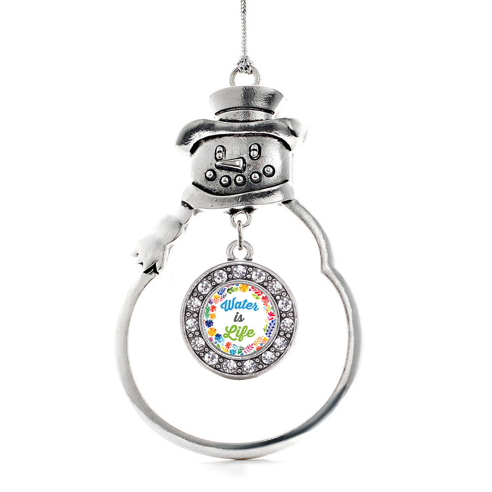 Water Is Life Circle Charm Christmas / Holiday Ornament