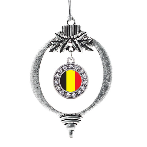 Belgium Flag Circle Charm Christmas / Holiday Ornament