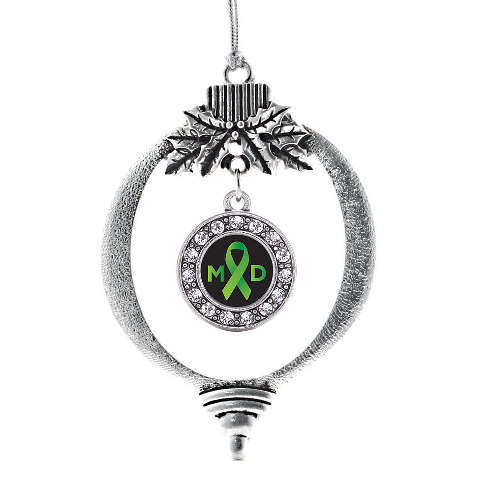 Muscular Dystrophy Circle Charm Christmas / Holiday Ornament
