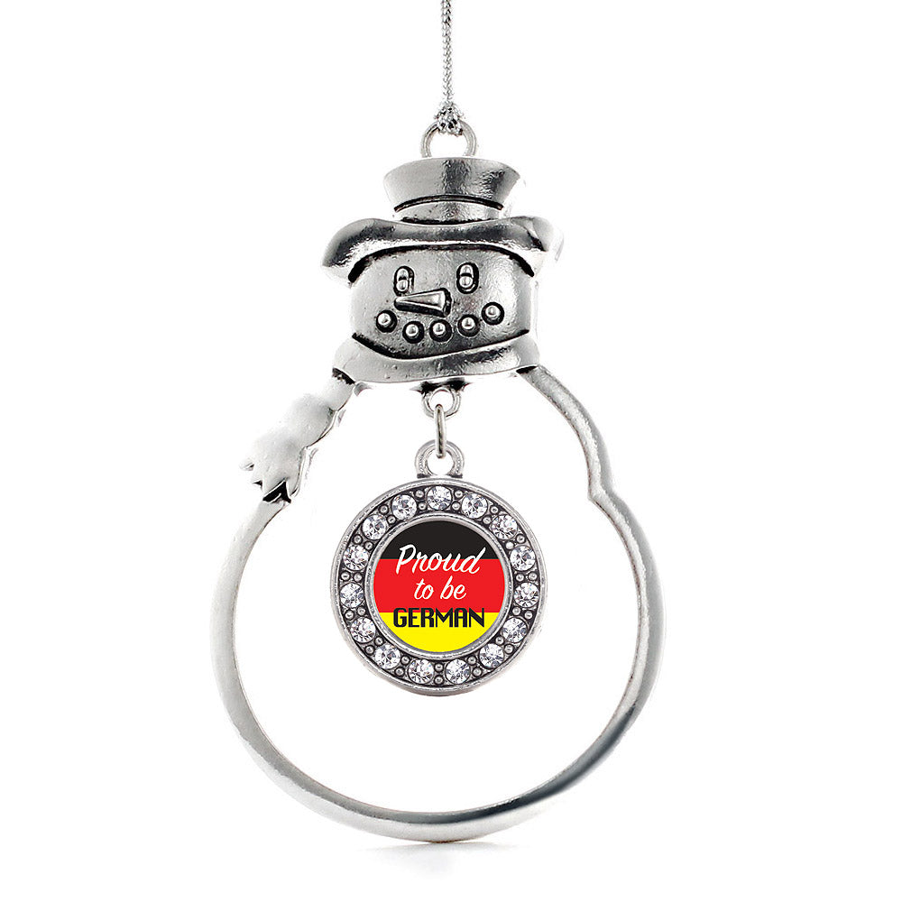 Proud to be German Circle Charm Christmas / Holiday Ornament