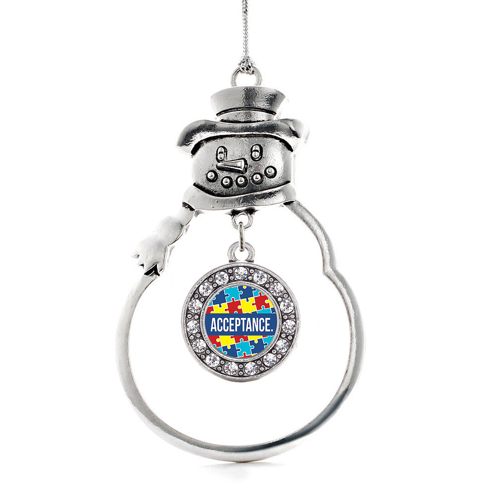 Autism Acceptance Circle Charm Christmas / Holiday Ornament