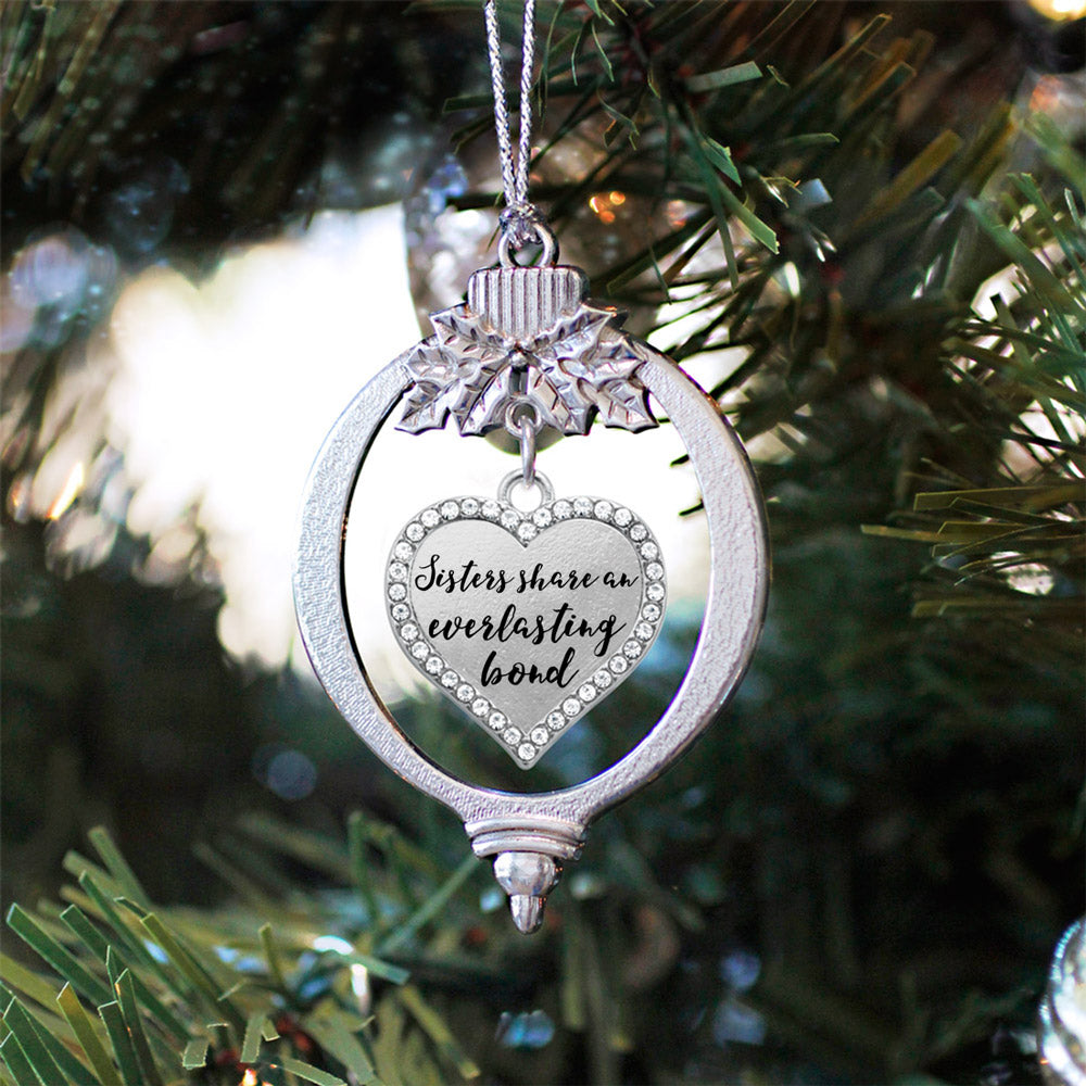Sister Bond Open Heart Charm Christmas / Holiday Ornament