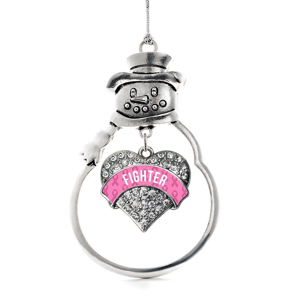 Fighter Pink Pave Heart Charm Christmas / Holiday Ornament