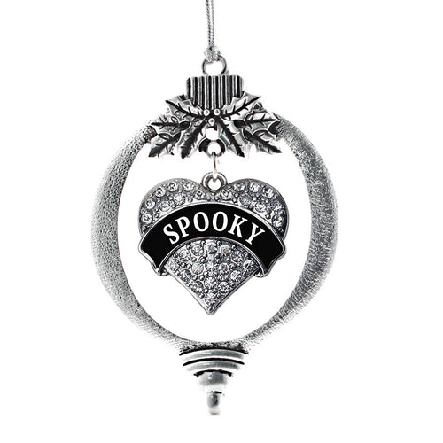 Spooky Pave Heart Charm Christmas / Holiday Ornament