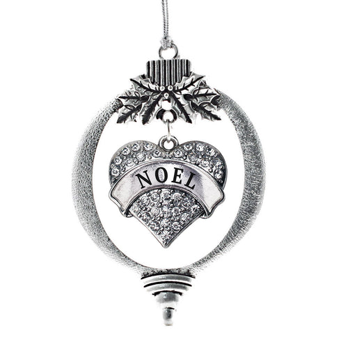 Noel Pave Heart Charm Christmas / Holiday Ornament