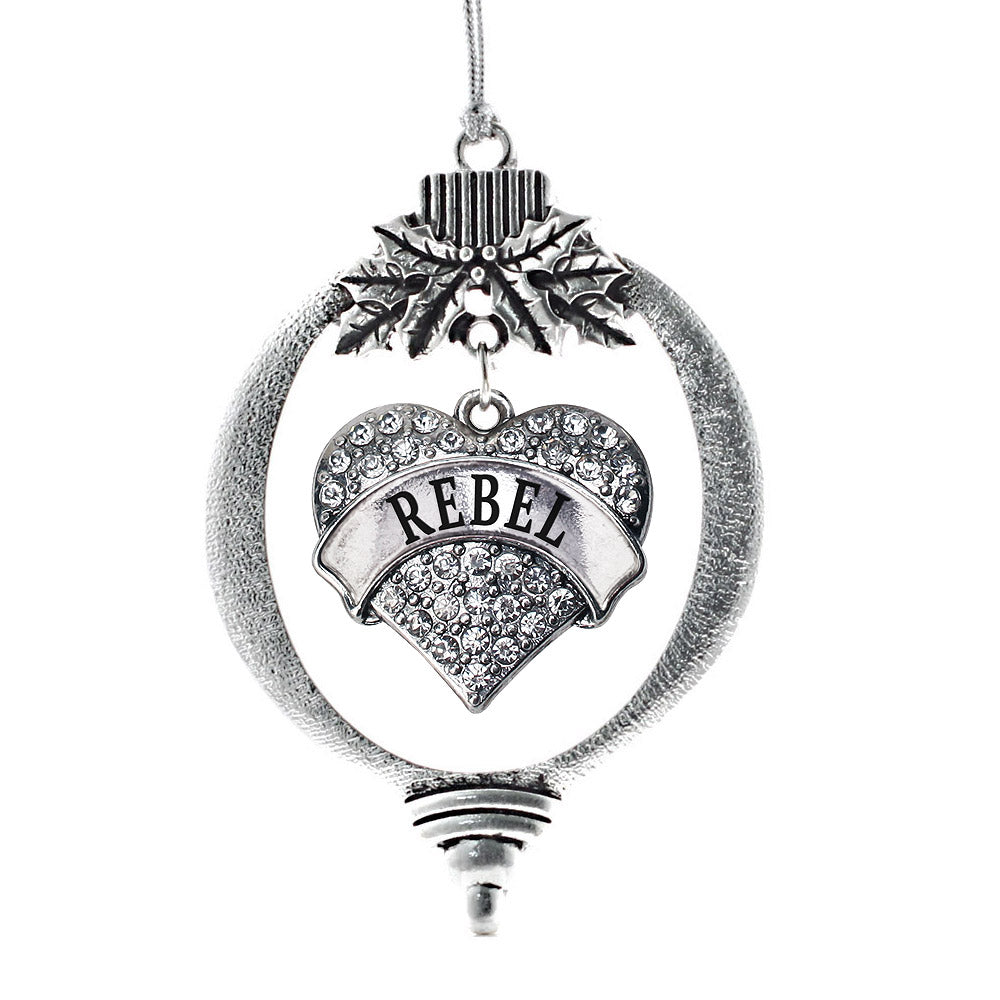 Rebel Pave Heart Charm Christmas / Holiday Ornament