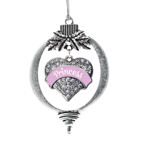 Lavender Princess Pave Heart Charm Christmas / Holiday Ornament