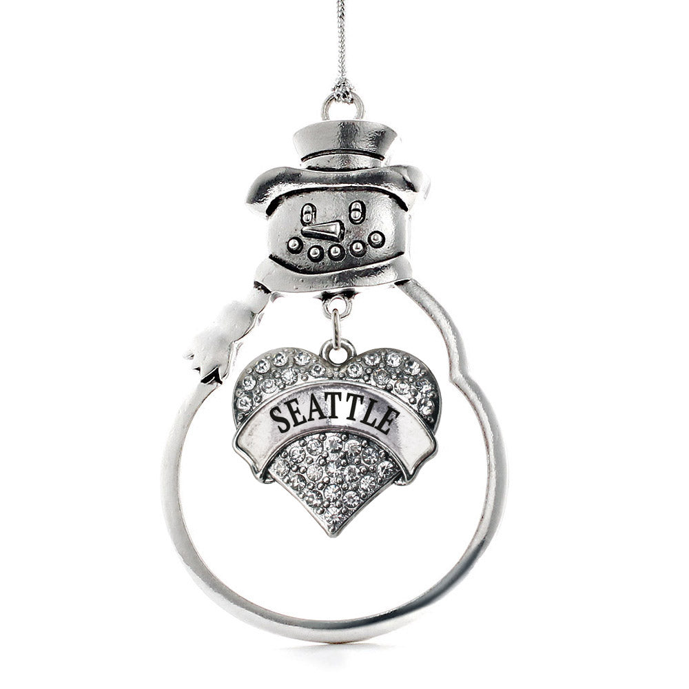 Seattle Pave Heart Charm Christmas / Holiday Ornament