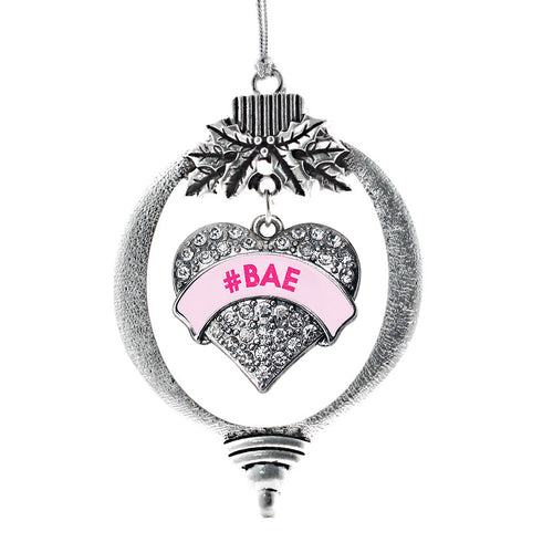 #BAE Pink Candy Pave Heart Charm Christmas / Holiday Ornament