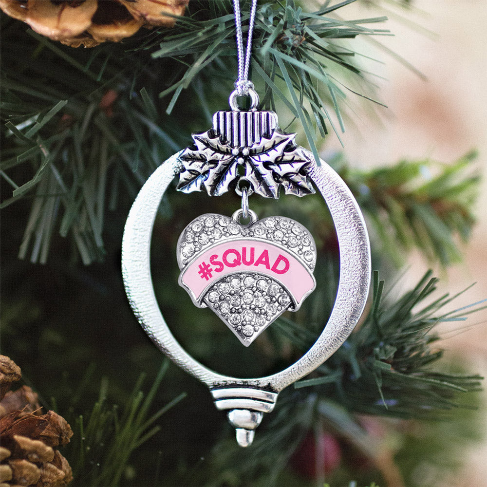 #SQUAD Pink Candy Pave Heart Charm Christmas / Holiday Ornament