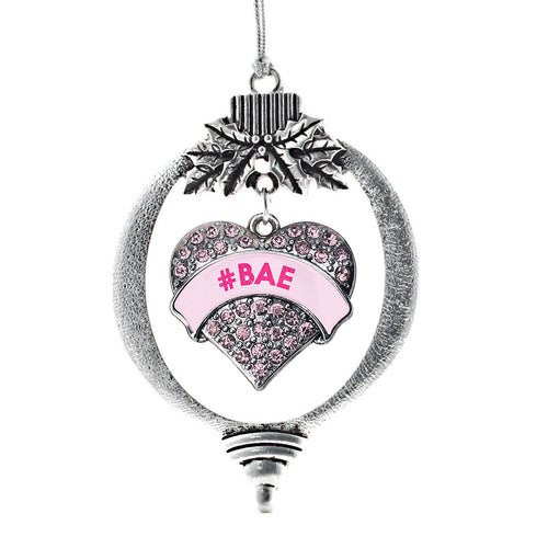 #BAE Candy Pink Pave Heart Charm Christmas / Holiday Ornament