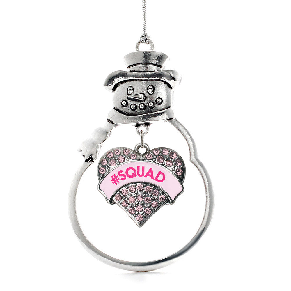 #SQUAD Candy Pink Pave Heart Charm Christmas / Holiday Ornament