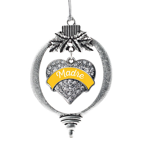 Marigold Madre Pave Heart Charm Christmas / Holiday Ornament