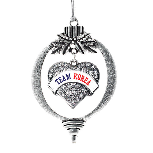 Team Korea Pave Heart Charm Christmas / Holiday Ornament