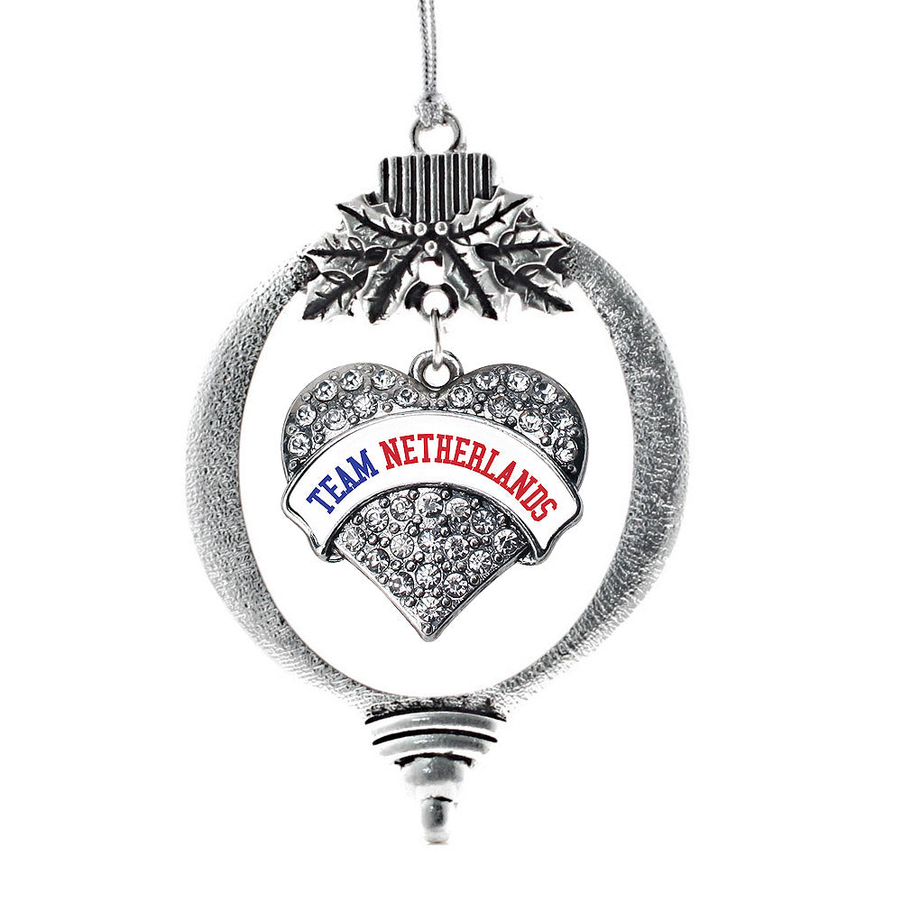 Team Netherlands Pave Heart Charm Christmas / Holiday Ornament