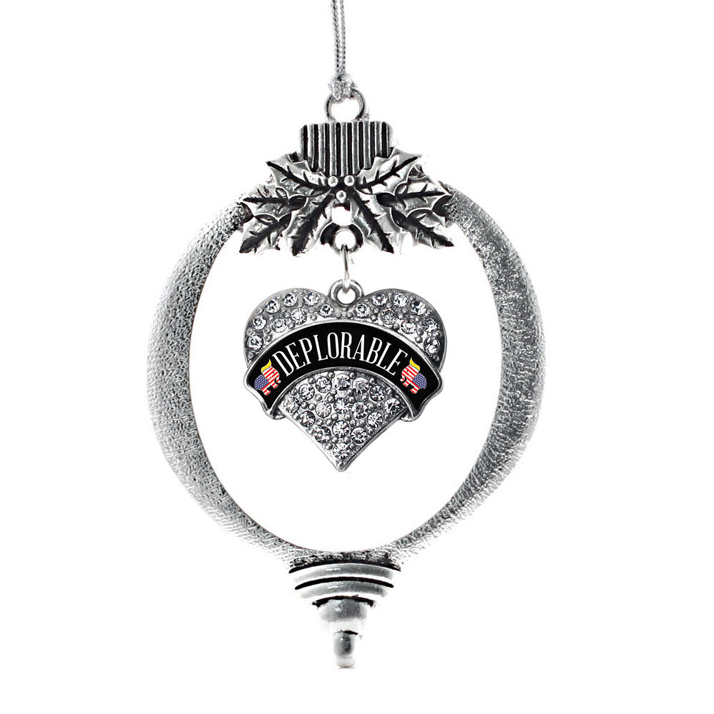 Deplorable Pave Heart Charm Christmas / Holiday Ornament