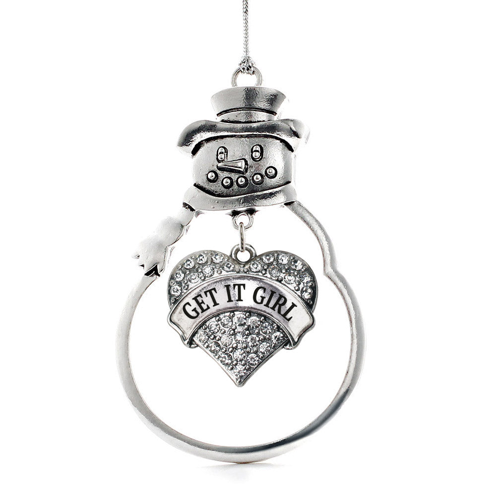 Get It Girl Pave Heart Charm Christmas / Holiday Ornament