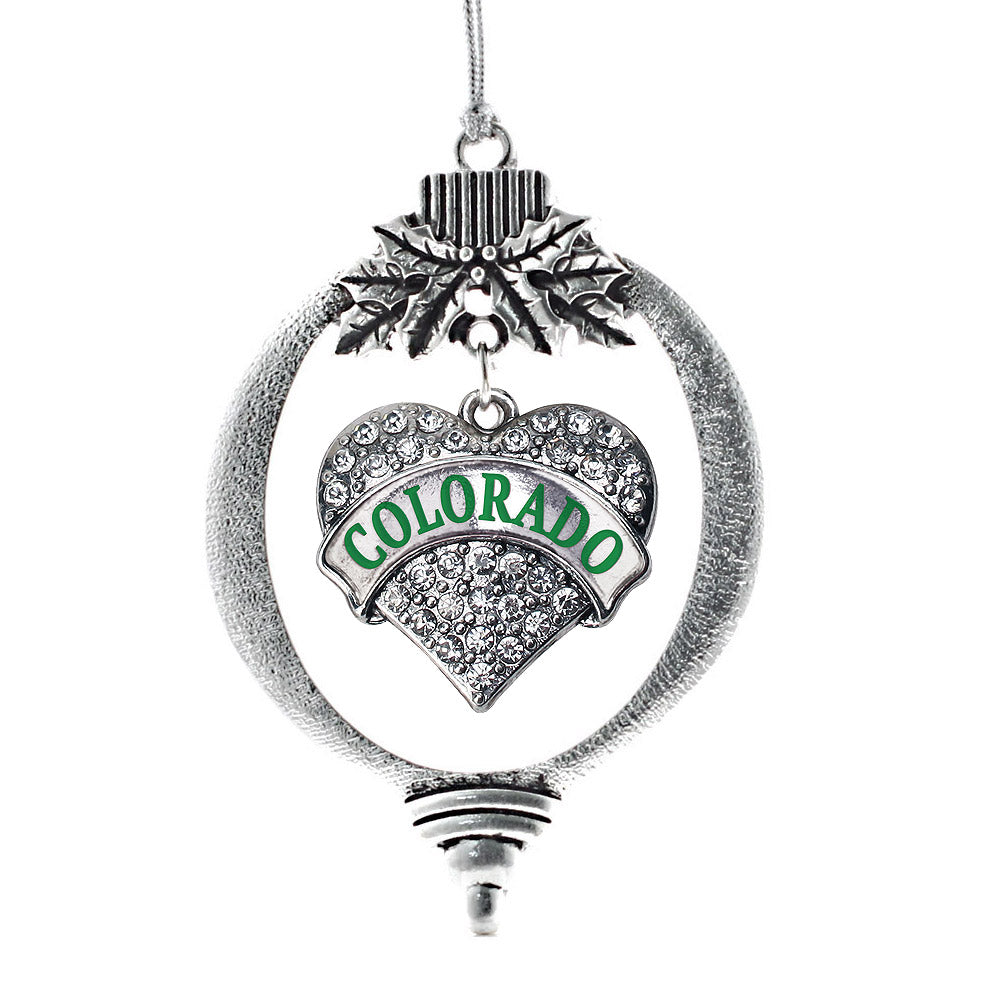 Colorado Pave Heart Charm Christmas / Holiday Ornament