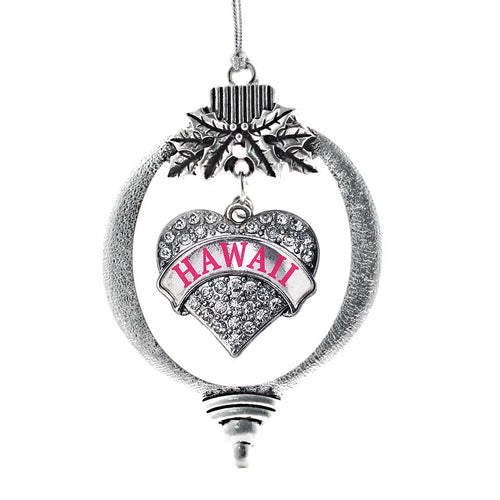 Hawaii Pave Heart Charm Christmas / Holiday Ornament