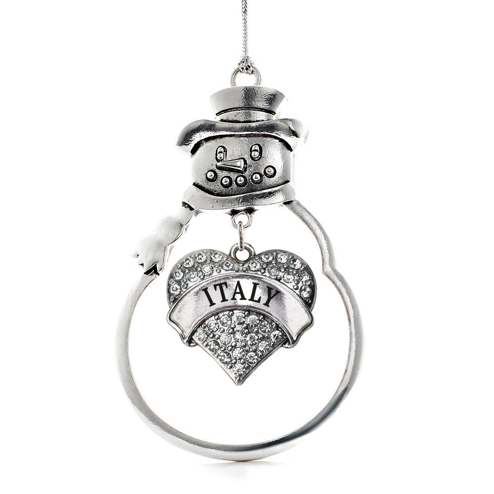 Italy Pave Heart Charm Christmas / Holiday Ornament