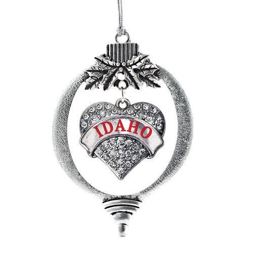 Idaho Pave Heart Charm Christmas / Holiday Ornament