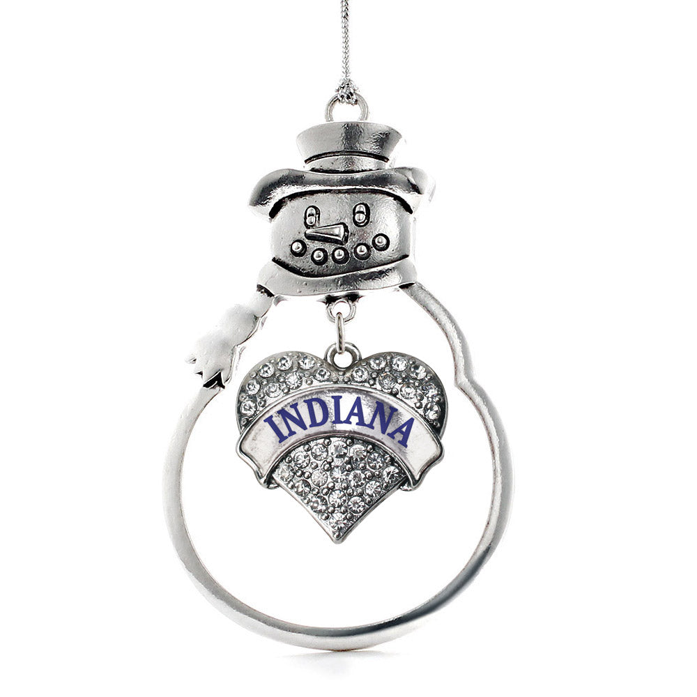 Indiana Pave Heart Charm Christmas / Holiday Ornament
