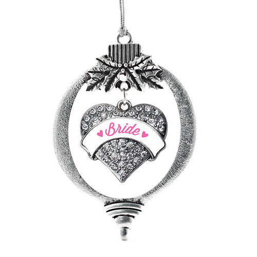 Bride Pave Heart Charm Christmas / Holiday Ornament