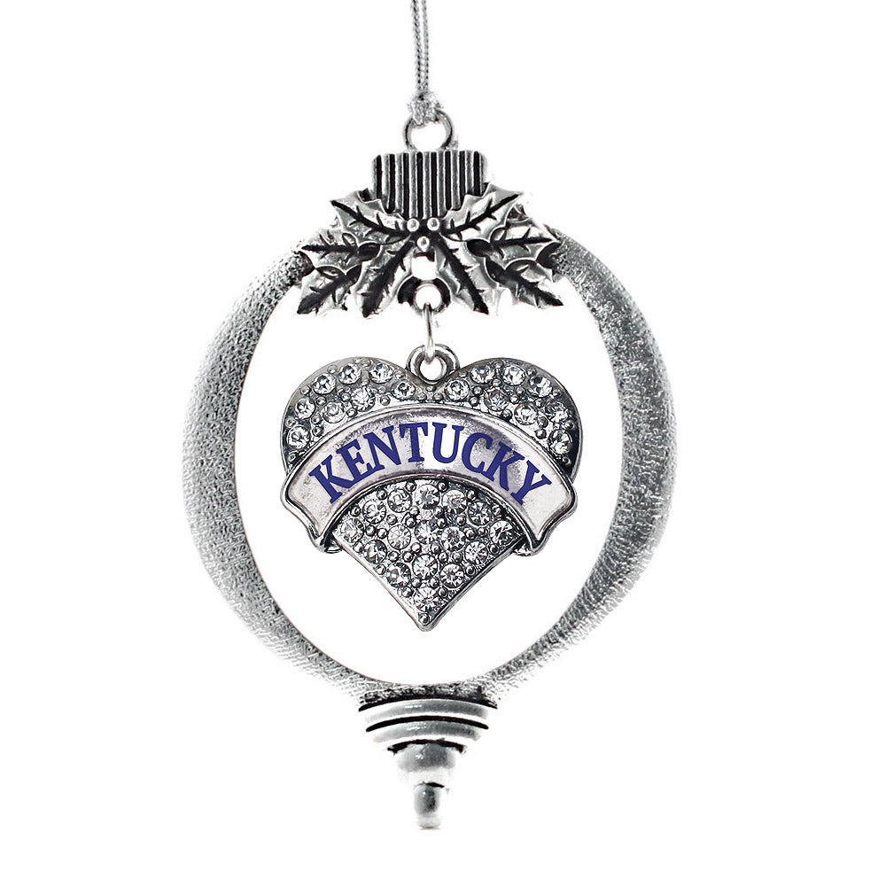 Kentucky Pave Heart Charm Christmas / Holiday Ornament