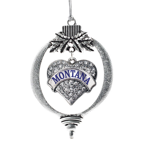 Montana Pave Heart Charm Christmas / Holiday Ornament