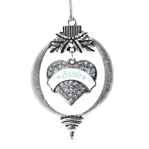 Mint Bride Pave Heart Charm Christmas / Holiday Ornament