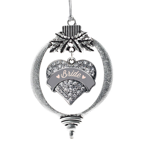 Nude Bride Pave Heart Charm Christmas / Holiday Ornament