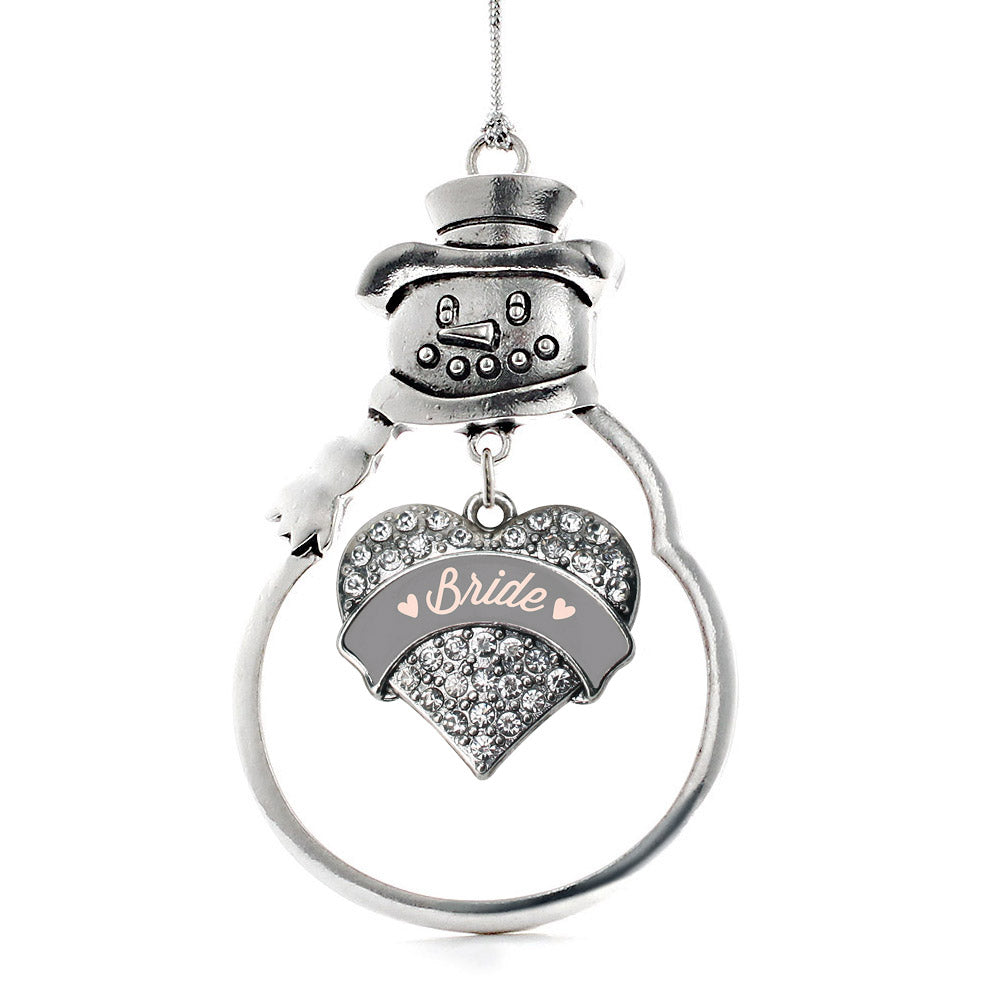 Nude Bride Pave Heart Charm Christmas / Holiday Ornament