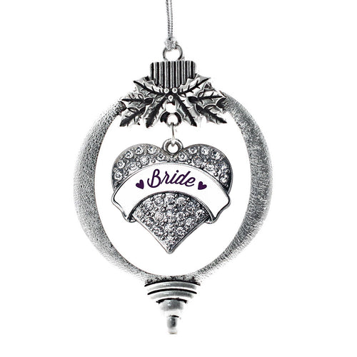 Plum Bride Pave Heart Charm Christmas / Holiday Ornament