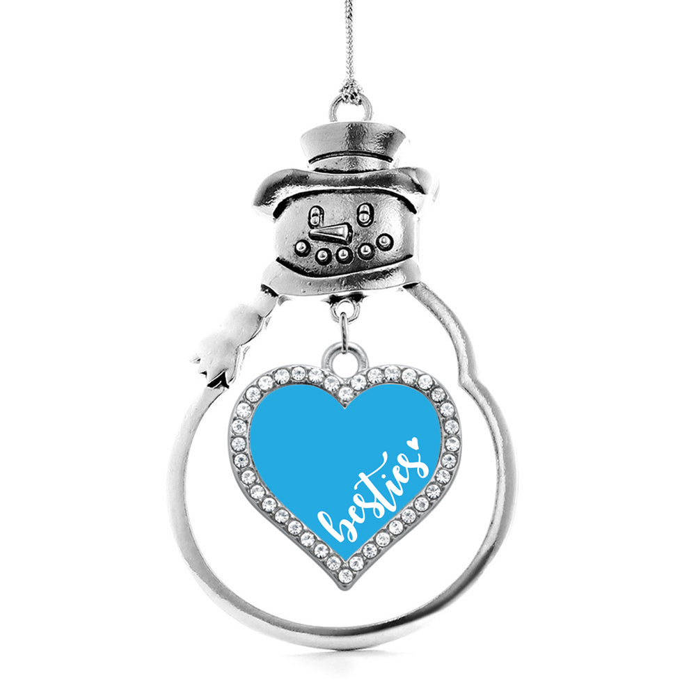 Blue Besties Open Heart Charm Christmas / Holiday Ornament