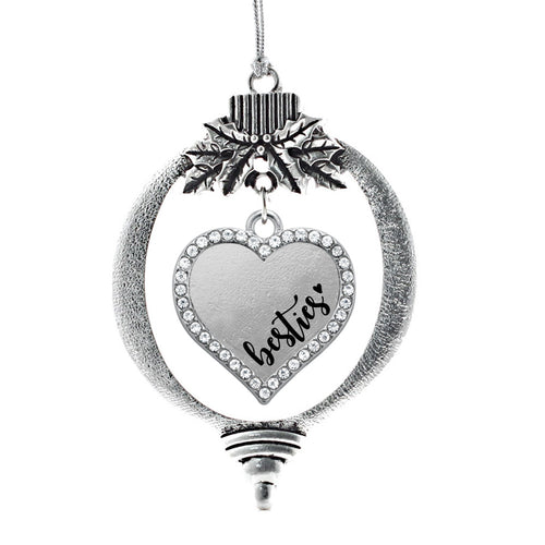Besties Open Heart Charm Christmas / Holiday Ornament