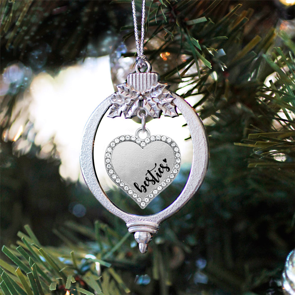 Besties Open Heart Charm Christmas / Holiday Ornament