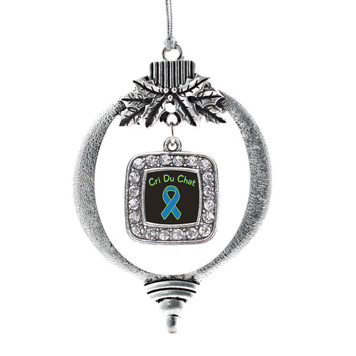 Cri Du Chat Square Charm Christmas / Holiday Ornament