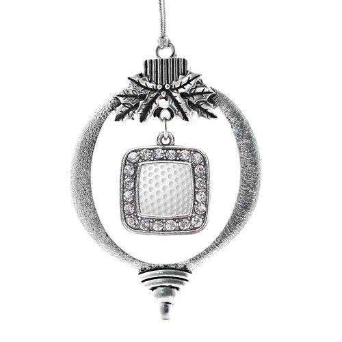 Golf Lovers Square Charm Christmas / Holiday Ornament