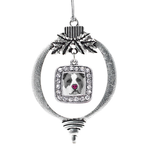 Big Dogs with Big Hearts BSL Awareness Square Charm Christmas / Holiday Ornament