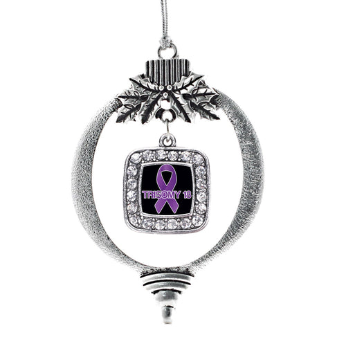 Trisomy 18 Square Charm Christmas / Holiday Ornament