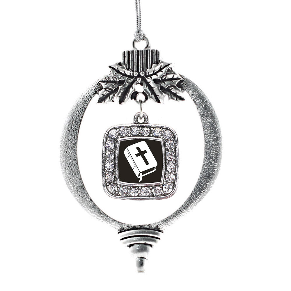 Holy Bible Square Charm Christmas / Holiday Ornament