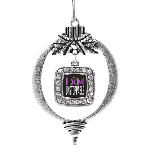 I Am Unstoppable Square Charm Christmas / Holiday Ornament
