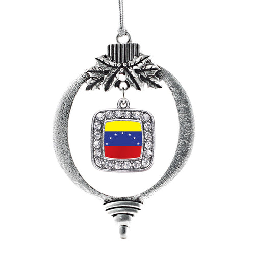 Venezuela Flag Square Charm Christmas / Holiday Ornament