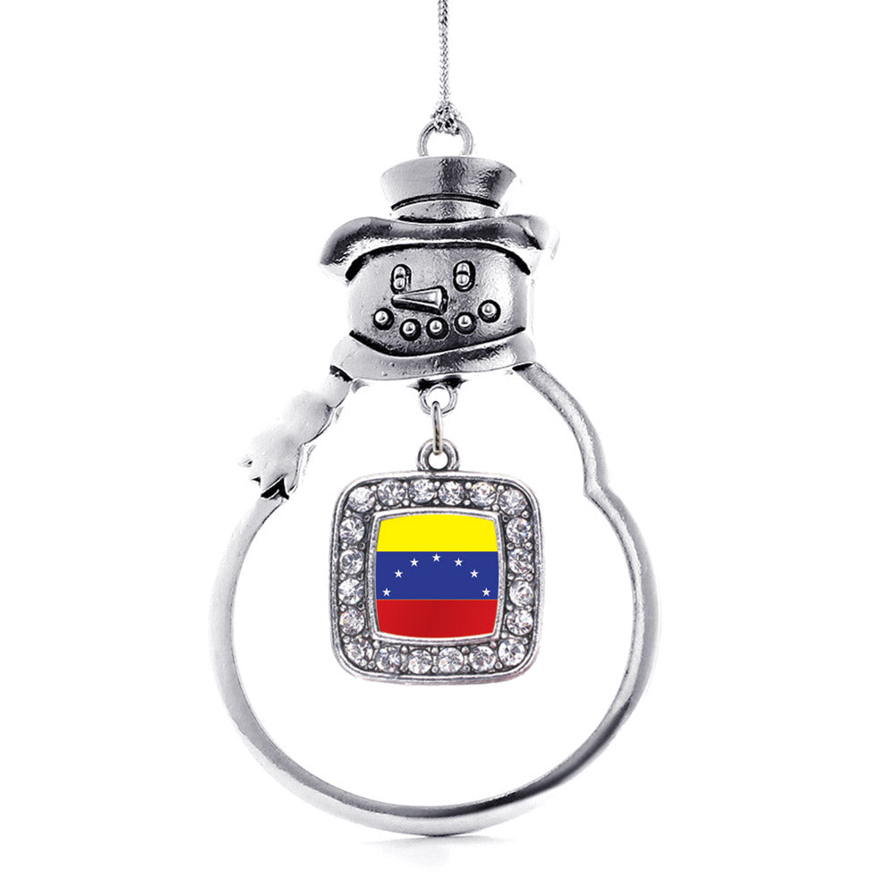 Venezuela Flag Square Charm Christmas / Holiday Ornament