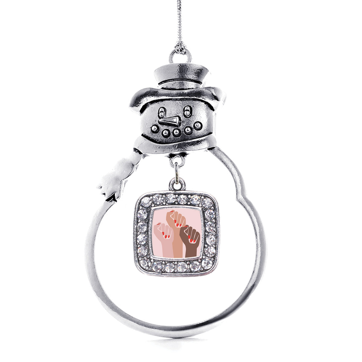 Woman's March Unite Square Charm Christmas / Holiday Ornament