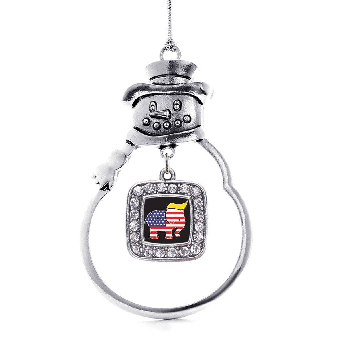 Trumpican Party Logo Square Charm Christmas / Holiday Ornament