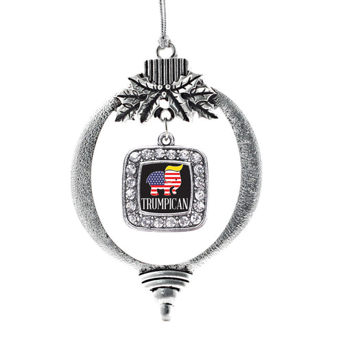 Trumpican Square Charm Christmas / Holiday Ornament