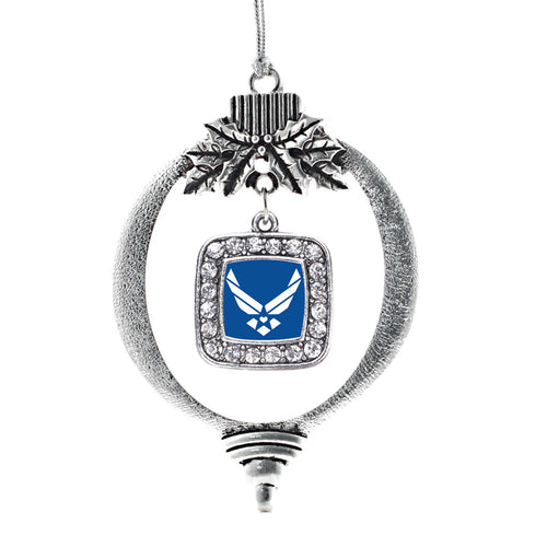 Air Force Symbol Square Charm Christmas / Holiday Ornament