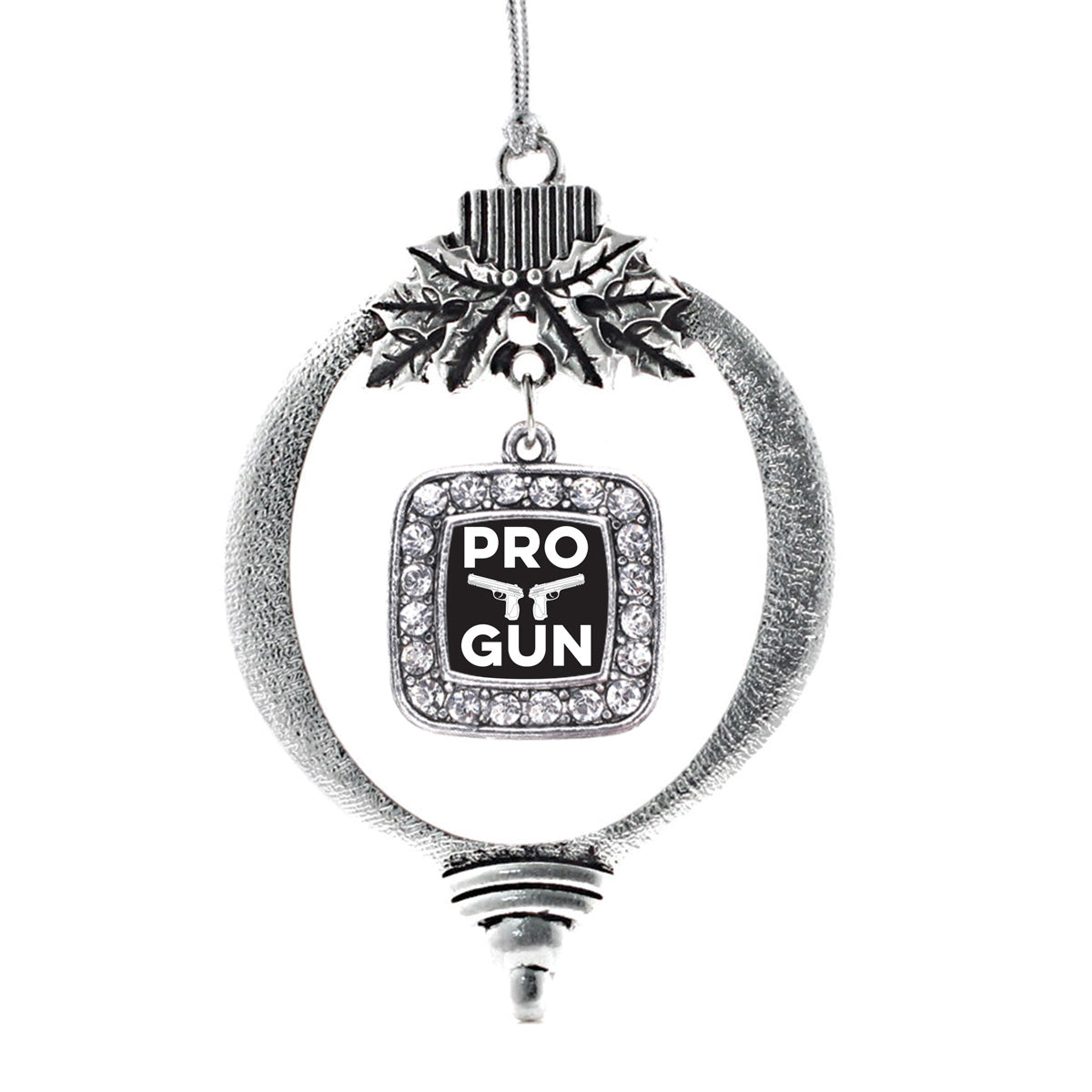 Pro Gun Square Charm Christmas / Holiday Ornament
